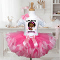 Boss Baby Black Girl Afro Tutu Set Girls Personalized Custom Hot Pink Soft Pink Knots Tutu Outfit Dress Theme Cake Smash Party