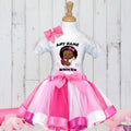Boss Baby Black Girl Afro Tutu Set Girls Personalized Custom Hot Pink White Pink Ribbon Tutu Outfit Dress Theme Cake Smash Party