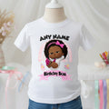 Boss Baby Black Girl Afro Personalized Custom White T-Shirt or Onesie Theme Cake Smash Party