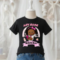Boss Baby Black Girl Afro Personalized Custom Black T-Shirt or Onesie Theme Cake Smash Party