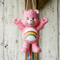 Premium Handmade 30-Inch Care Bears Cheer Character Pull-String Piñata Table Decor Party Centerpiece