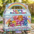 (Pack of 6) Care Bears Classic Custom Personalized Birthday Party Favor Gable Treat Boxes