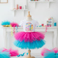 Care Bears Tutu Set Girls Personalized Custom Hot Pink Blue Tutu Outfit Dress Theme Cake Smash Birthday Party