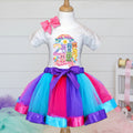 Care Bears Tutu Set Girls Personalized Custom Hot Pink Blue Purple Ribbon Tutu Outfit Dress Theme Cake Smash Birthday Party