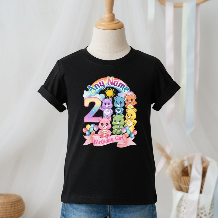Care Bears Personalized Custom Black T-Shirt or Onesie Theme Cake Smash Birthday Party