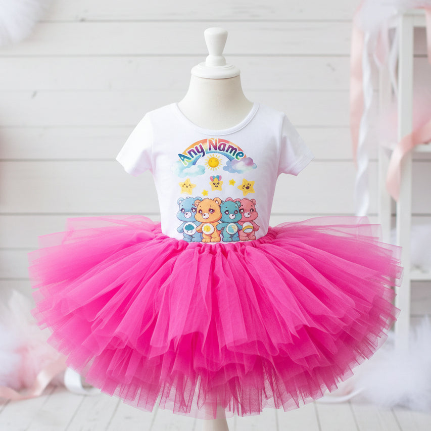Care Bears Tutu Set Girls Personalized Custom Hot Pink Tutu Outfit Dress Theme Cake Smash Party