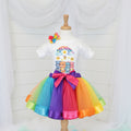 Care Bears Tutu Set Girls Personalized Custom Rainbow Ribbon Tutu Outfit Dress Theme Cake Smash Party