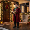 6' Christmas Caroler Man Figure Music Lights Motion Sensor Christmas Home Decor Accent Yard Prop