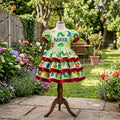 Very Hungry Caterpillar Girls Personalized Custom Tiered Ruffle Dress Ribbon Trim Theme Cake Smash Birthday Party