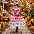 Cat in the Hat Girls' Deluxe Sparkle Tutu Party Costume Dress Set with Matching Headband Halloween Birthday Pageant