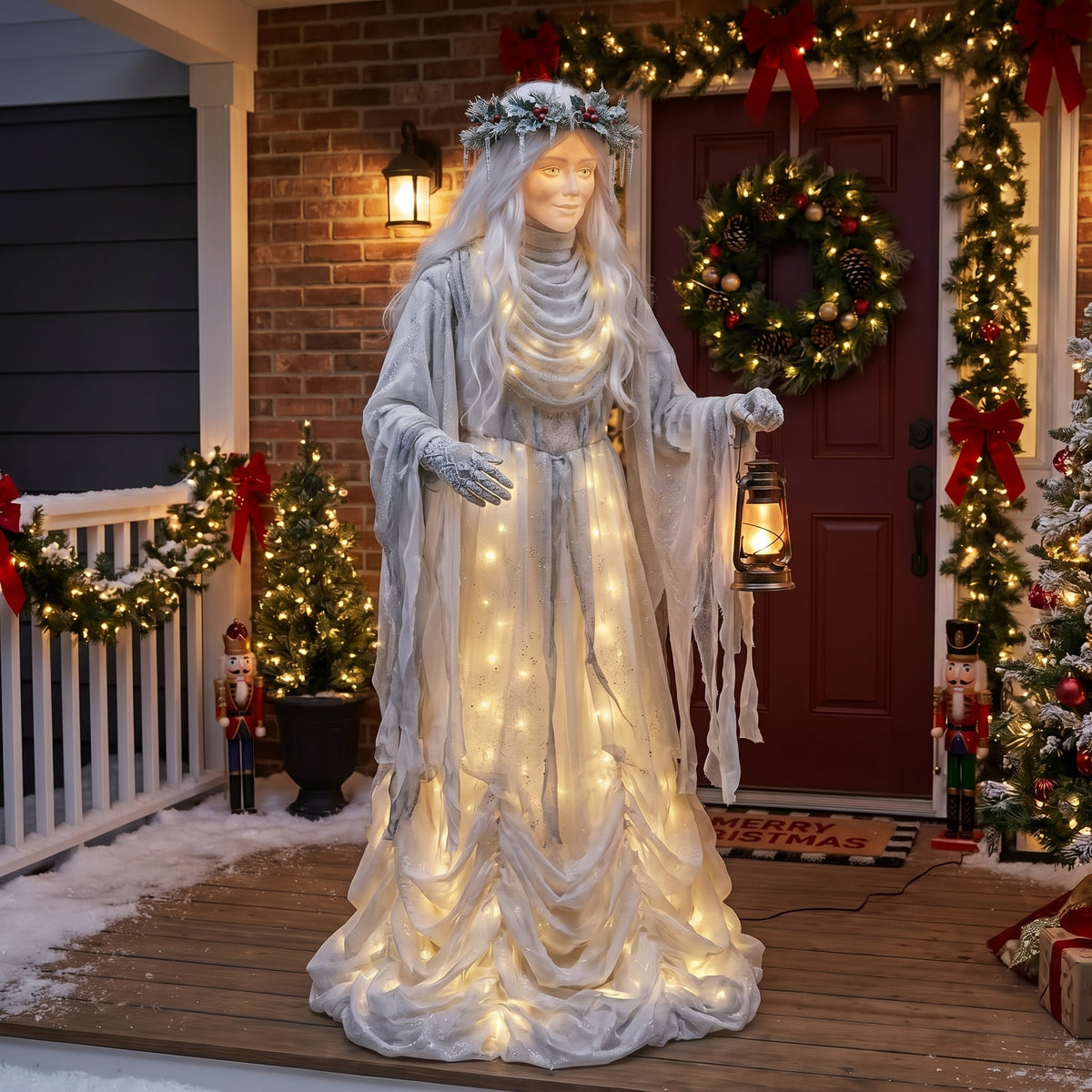 6' A Christmas Carol The Ghost of Christmas Past Figure Music Lights Motion Sensor Christmas Home Decor Accent Yard Prop