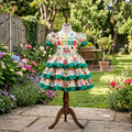 CoComelon Girls Personalized Custom Tiered Ruffle Dress Ribbon Trim Theme Cake Smash Birthday Party