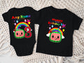 CoComelon Boys TV Melon Personalized Custom Black Family T-Shirt or Onesie Pack Theme Cake Smash Birthday Party