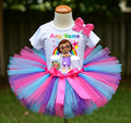 CoComelon Girl Bella Tutu Set Girls Personalized Custom Hot Pink Blue Purple Tutu Outfit Dress Theme Cake Smash Party