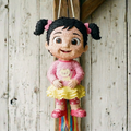 Premium Handmade 30-Inch CoComelon Cece Character Pull-String Piñata Table Decor Party Centerpiece