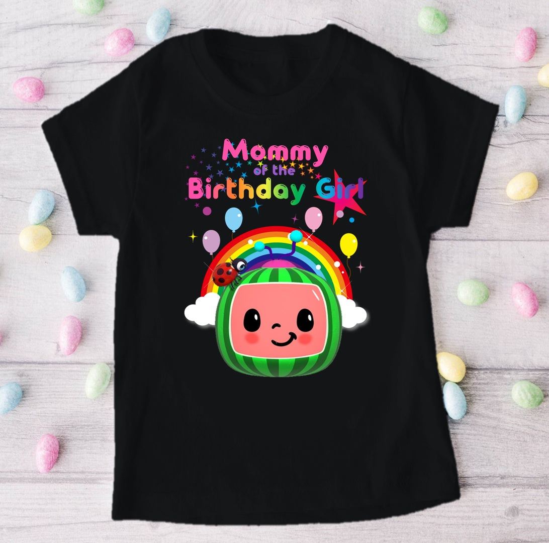 CoComelon Girl Bella Personalized Custom Black Family T-Shirt or Onesie Pack Theme Cake Smash Birthday Party