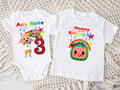 CoComelon Boy JJ Personalized Custom White Family T-Shirt or Onesie Pack Theme Cake Smash Birthday Party