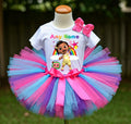 CoComelon Girl Nina Tutu Set Girls Personalized Custom Hot Pink Blue Purple Tutu Outfit Dress Theme Cake Smash Party