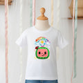 CoComelon TV Boys Personalized Custom White T-Shirt or Onesie Theme Cake Smash Party