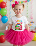CoComelon Girls TV Melon Tutu Set Girls Personalized Custom Hot Pink 3 Layer Tutu Outfit Dress Theme Cake Smash Birthday Party