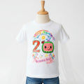 CoComelon TV Girls Personalized Custom White T-Shirt or Onesie Theme Cake Smash Birthday Party