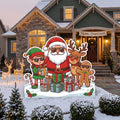 Life Size Cool Santa Elf Reindeer Gingerbread Man with Sunglasses Character Premium Freestanding Christmas Cutouts Yard Sign Decor Party Prop