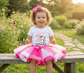 Cute little Cow Farm Barn Animal Tutu Set Girls Personalized Custom Hot Pink White Pink Ribbon Tutu Outfit Dress Theme Cake Smash Birthday Party