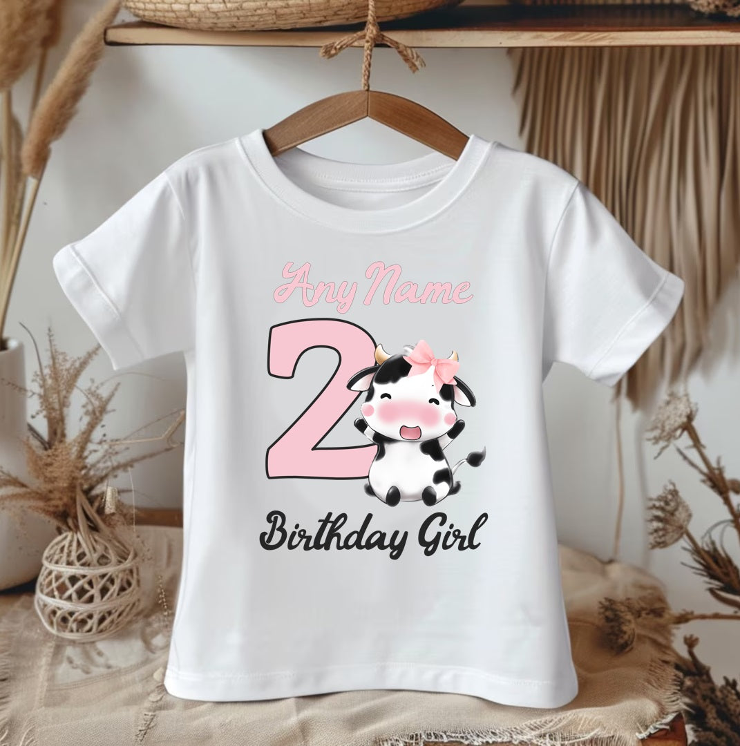 Cute little Cow Farm Barn Animal Tutu Set Girls Personalized Custom Pink Hot Pink White Ribbon Trim Tutu Outfit Dress Theme Cake Smash Birthday Party