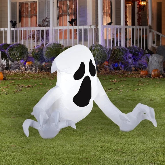 4' Crawling Ghost Yard Halloween Inflatable Blow Up Decor Prop