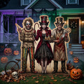 Life Size Creepy Twisted Carnival Circus Characters Premium Freestanding Halloween Cutouts Yard Sign Decor Party Prop