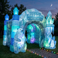 Crystal Grotto Theme Premium 10' x 10' Christmas House Inflatable Blow Up Walk-Through Archway Experience Decor Prop