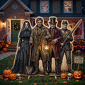 Life Size Cursed Graveyard Mausoleum Characters Premium Freestanding Halloween Cutouts Yard Sign Decor Party Prop