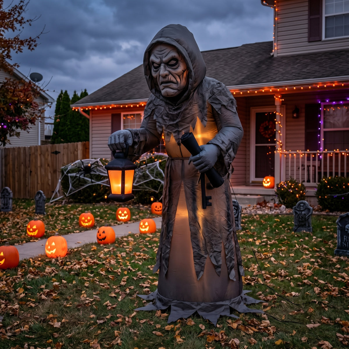 6' Cursed Graveyard / Mausoleum The Crypt Keeper Yard Halloween Inflatable Blow Up Decor Prop