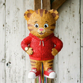 Premium Handmade 30-Inch Daniel Tiger Character Pull-String Piñata Table Decor Party Centerpiece
