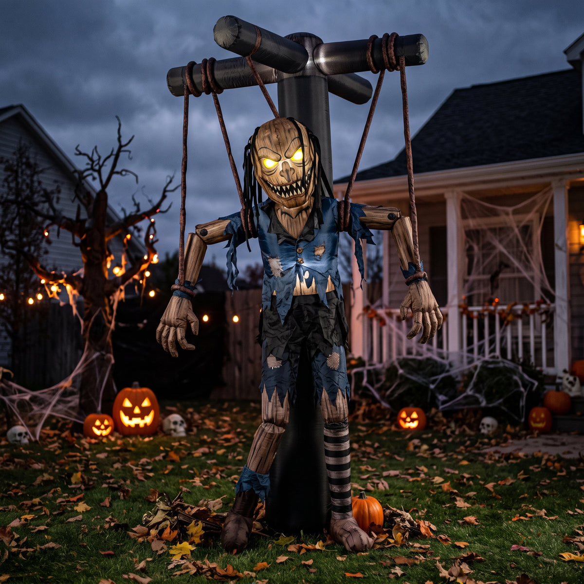 6' Dark Twisted Fairy Tales Flesh-Craving Marionette Puppet Yard Halloween Inflatable Blow Up Decor Prop