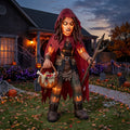 6' Dark Twisted Fairy Tales Feral Red Hooded Girl Yard Halloween Inflatable Blow Up Decor Prop