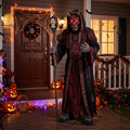6' Demonic Cult Compound The High Priest Figure Music Lights Motion Sensor Halloween Home Decor Accent Yard Prop
