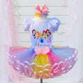 Princesses Faces Tutu Set Girls Personalized Custom Multicolor Ribbon Sewn Trim Tutu Outfit Dress Theme Cake Smash Birthday Party