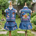 Personalized Custom Name Doc McStuffins Denim Vest & Skirt Set Birthday Party Cake Smash Gift