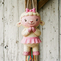 Premium Handmade 30-Inch Doc McStuffins Lambie Character Pull-String Piñata Table Decor Party Centerpiece