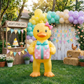 5' Yellow Ducky with Pink Bow and Present Yard Birthday Inflatable Blow Up Decor Prop