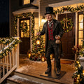 6' A Christmas Carol Ebenezer Scrooge Figure Music Lights Motion Sensor Christmas Home Decor Accent Yard Prop