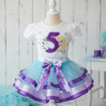 Elsa Princess Snow Frozen Olaf Tutu Set Girls Personalized Custom Purple Light Purple Ribbon Sewn Trim Tutu Outfit Dress Theme Cake Smash Birthday Party