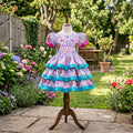 Gabby's Dollhouse Girls Personalized Custom Tiered Ruffle Dress Ribbon Trim Theme Cake Smash Birthday Party