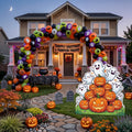 Life Size Ghosts & Jack o Lantern Pumpkins Character Premium Freestanding Halloween Cutouts Yard Sign Decor Party Prop