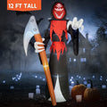 12' Giant Long Grim Reaper Yard Halloween Inflatable Blow Up Decor Prop