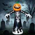 9' Giant Long Jack o Lantern Skeleton Yard Halloween Inflatable Blow Up Decor Prop