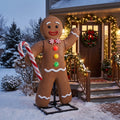 6' Christmas Gingerbread Man Figure Music Lights Motion Sensor Christmas Home Decor Accent Yard Prop