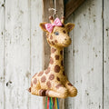 Premium Handmade 30-Inch Cute Giraffe Girl Character Pull-String Piñata Table Decor Party Centerpiece
