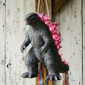 Premium Handmade 30-Inch Godzilla Character Pull-String Piñata Table Decor Party Centerpiece